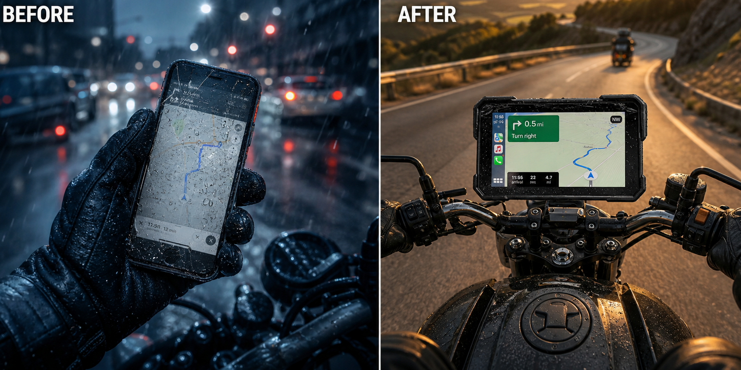 GPS Moto CarPlay 7"