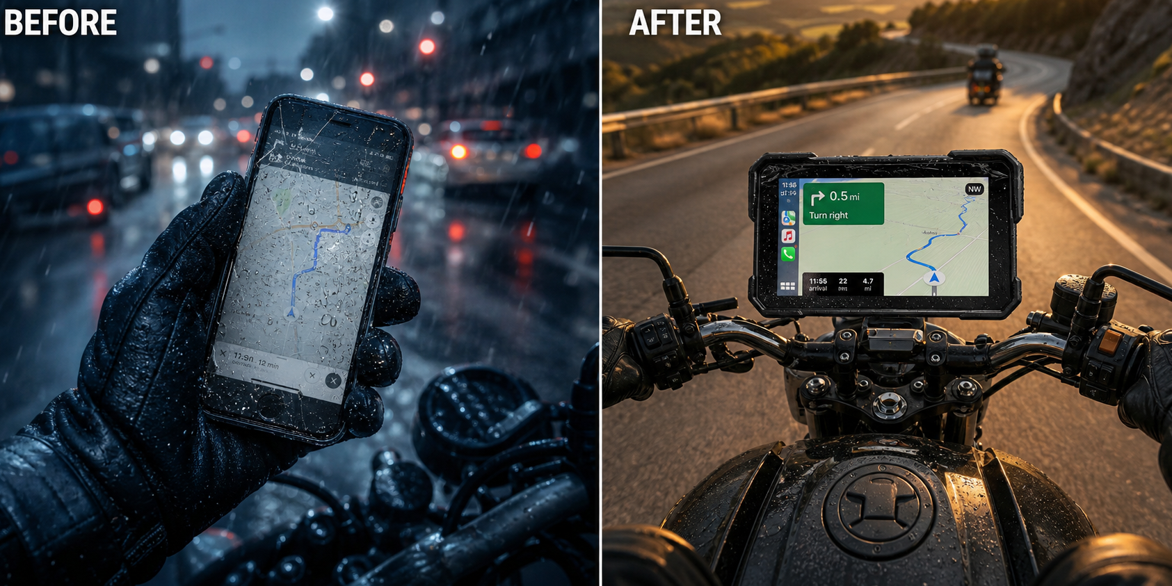 GPS Moto CarPlay 7"
